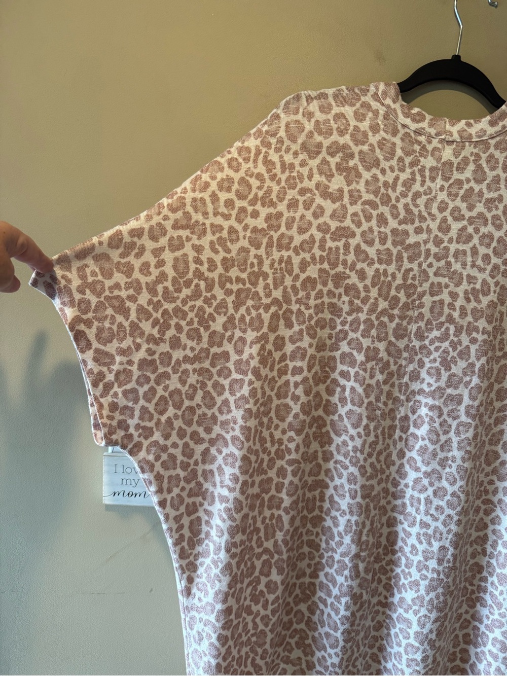 Ricki's Muted Tones Taupe/Blush/Off-White Animal Print Kimono Cardigan - Picture 14 of 16